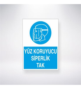 Yüz Koruyucu Siperlik Tak 21x28 Arkası Yapışkanlı Levha