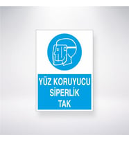 Yüz Koruyucu Siperlik Tak 21x28 Arkası Yapışkanlı Levha