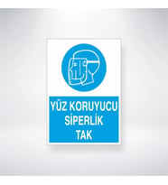 Yüz Koruyucu Siperlik Tak 21x28 Arkası Yapışkanlı Levha