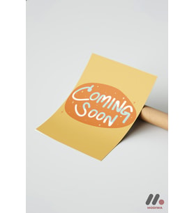 Coming Soon Turuncu Poster, Çerçevesiz Yüksek Kalite Duvar Afişi - Modern Ev