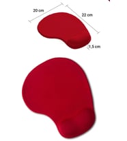 SonicTouch Bilek Destekli Kırmızı Damla Tipi Pürüzsüz Yüzey Dikişsiz Gamer Oyuncu Mouse Pad 20x22cm