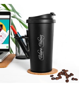 İsme Özel Çelik Termos Mug 500ml (Siyah)
