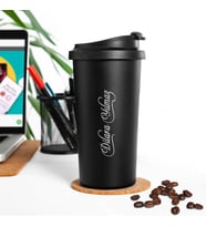 İsme Özel Çelik Termos Mug 500ml (Siyah)