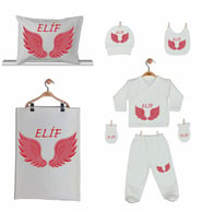 Pia Baby Gl 2205 İsme Özel Yastık Battaniye Zıbın Set