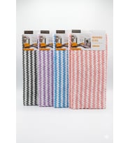 4'lü Dalgalı Mikrofiber Temizlik Bezi Seti (30x30 cm) - İz ve Tüy Bırakmayan Sihirli Cam ve Parlatma Bezi