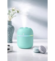 220 ml Oda Mini Hava Nemlendirici - Mini Buhar Makinesi + Aroma Difüzörü ve Gece Lambası- Sessiz - Yeşil