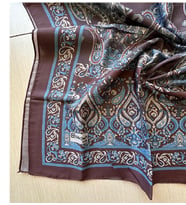 Polo Craft Soft Osmanlı Desen Şal 70 x 180 (Kahve - Mavi - Gri - Yeşil)