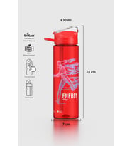 Renga Falcon Spor Desenli 630 ml Pipetli Tritan Matara 912016 Kırmızı