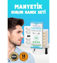 Premium Mıknatıslı Burun Bandı, 15'li Beyaz Horlama Önleyici Ve Burun Aparatı