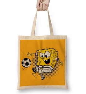 Sponge Soccer Süngerbob Bez Çanta Uzun Saplı
