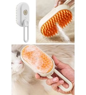 Saplı Su Püskürtmeli Kedi Köpek Fırçası Masaj Etkili Tüy Toplama Tarağı