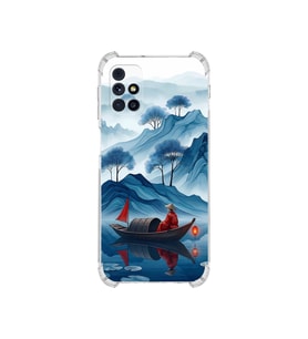 PrintiFy Samsung Galaxy M31s ile Uyumlu Simya Serisi Sonsuz Akış Tasarımlı Uv Baskılı Köşe Korumalı Antişok Kılıf