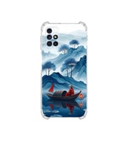PrintiFy Samsung Galaxy M31s ile Uyumlu Simya Serisi Sonsuz Akış Tasarımlı Uv Baskılı Köşe Korumalı Antişok Kılıf