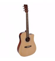 SX SD204CE Cutaway Elektro Akustik Gitar (Natural)