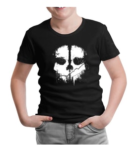 Call of Duty - Skull Siyah Çocuk Tshirt