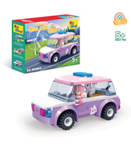 Ogi Mogi Toys Eğitici Bloklar Kız Arabası 136 Parça Yapı Seti (Karışık)