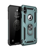 iPhone XS Max Kılıf Sofya Yüzüklü Silikon Kapak - Yeşil
