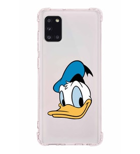 Samsung Galaxy A31  Köşe Korumalı Antişok Kapak Donald Duck Tasarımlı Şeffaf  Kılıf