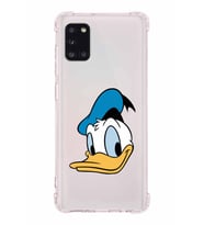 Samsung Galaxy A31  Köşe Korumalı Antişok Kapak Donald Duck Tasarımlı Şeffaf  Kılıf