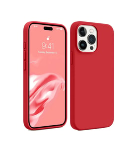 iPhone 15 Pro Max Kılıf First Silikon - Kırmızı