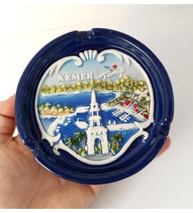 Küllük Kül Tablası Seramik Kemer Temalı Türkiye Kemer Yazılı Ev