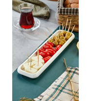 Porselen Uzun Sunum ve Meze Tabağı 28x7,5 cm – Şık Servis