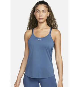 Nike Dri-Fit Training One Elastika Women's Tank Top Kadın Spor Atlet Mavi