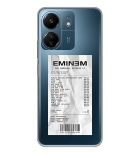 Xiaomi Redmi 13C Uyumlu Eminem Tasarımlı Şeffaf Telefon Kılıfı