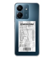 Xiaomi Redmi 13C Uyumlu Eminem Tasarımlı Şeffaf Telefon Kılıfı