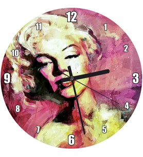 Cakatablo Yağlı Boya Resmi Çekici Marilyn Monroe Görseli Duvar Saati
