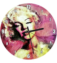 Cakatablo Yağlı Boya Resmi Çekici Marilyn Monroe Görseli Duvar Saati