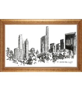 ALTIN ÇERÇEVELİ PASPARTULU TABLO CR141