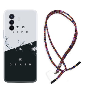 Huawei Nova Y70 Y90 Nova 9 SE  Kılıf Boyun Asklı Rasta Silikon Life and Death 1339