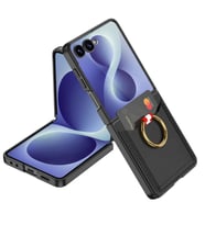 Galaxy Z Flip 8 Kılıf Kıpta Yüzüklü Kartlıklı Kılıf