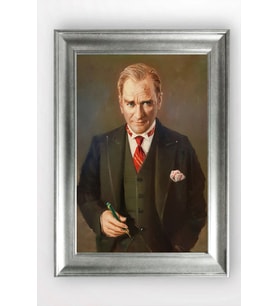 Gümüş Çerçeveli Atatürk Tablo cv1047