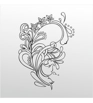 Folyo Sticker Çiçek Deseni ADKPQUY334 90 cm uzunluk (Karışık)