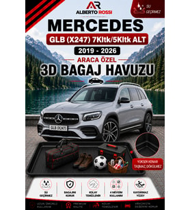 Mercedes Glb (X247) 7Kltk/5Kltk ALT 2019 - 2026 Araca Özel 3D Bagaj Havuzu