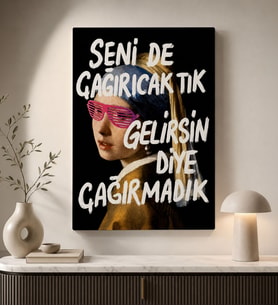BK Gift Vintage Klasik Sanat Esprili Sözlü Dekoratif Kanvas Tablo - 9