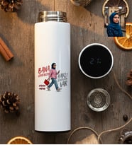 Kişiye Özel Karikatürlü Bana Hayransın Filtreli Dijital Göstergeli Termos Doğum Günü Hediyesi