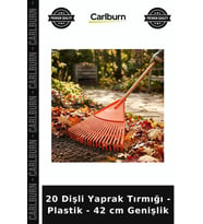 Özel Üretim Bahçe Temizlik Pratik 20 Dişli Yaprak Tırmığı - Plastik - 42 cm Genişlik