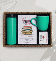 Öğretmen Temalı Hediye Seti, & Renkli Kupa Bardak, Cam Suluk, Defter, Magnet