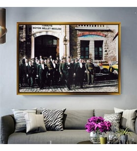 Altın Çerçeveli dekoratif tablo a1974 (Gold)