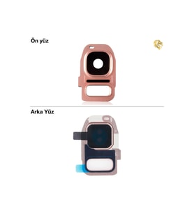 Samsung Galaxy S7 Kamera Lensi Full Pembe Kamera lensi sade lens kamera camı kamera merceği