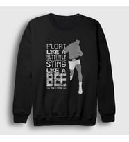 Presmono Unisex Siyah Butterfly Muhammed Ali Sweatshirt 230100tt