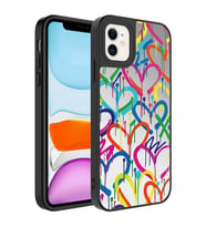 Apple iPhone 11 Kılıf Aynalı Desenli Kamera Korumalı Parlak Zore Mirror Kılıf Kalp