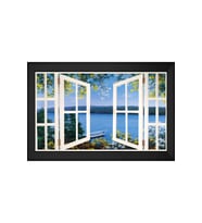 Manzara Temalı Kanvas Tablo 80 x 110 cm Siyah Çerçeve