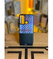 Redmi Note 8 Uyumlu Piksel Desenli ve Deri Detaylı Premium Stil Kılıf (Siyah)
