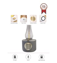 Torima D53 Gri Vintage Gaz Lambası Taşınabilir Bluetooth Speaker Ayarlanabilir Işıklı USB Şarjlı