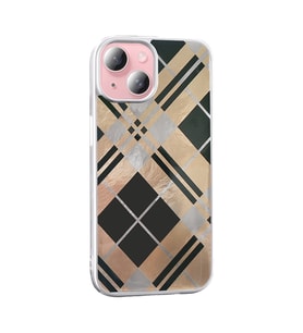 Apple iPhone 14 Uyumlu Kılıf Desenli Zore Mep Kapak (Gold)