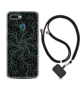 Oppo A5S A15 A16 A54 A55 A73 A74 Kılıf Boyun Askılı Silikon Sarmaşıklar 1675